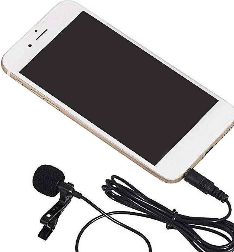 Hybite Lapel Mic Mobile Collar Metal Mic Clip Microphone For , Voice Recording, PC, Laptop, Android Smartphones, DSLR Camera Microphone 3.5mm Clip Microphone For Youtube | Collar Mike for Voice Recording Microphone Microphone