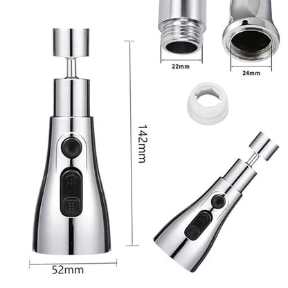 Nubilous Tap Extender for Kitchen Sink, Flexible Faucet with Tap Extension for Convenient Use Upgrade Your Kitchen Sink with Flexible Tap for Easy Access, 24 mm,22 mm