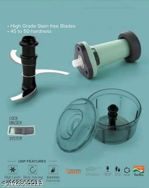 Kwein Vegetable Chopper, Onion Chopper, Garlic Chopper Hand Chopper 800ml (Multicolor)