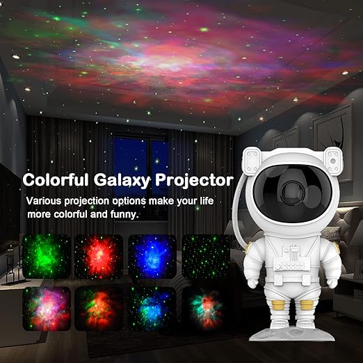 Astronaut Galaxy Light Projector, Space Buddy Projector Night Light for Bedroom with Remote Control and Timer, Astro Alan Star Ceiling Projector for Kids Adults
