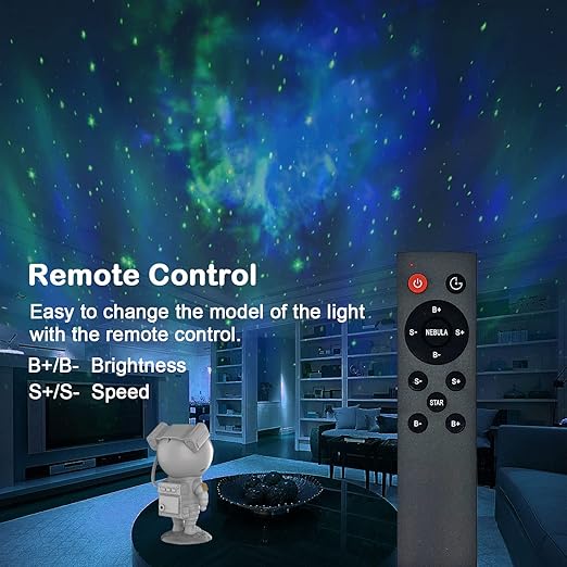 Astronaut Galaxy Light Projector, Space Buddy Projector Night Light for Bedroom with Remote Control and Timer, Astro Alan Star Ceiling Projector for Kids Adults