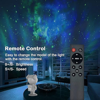 Astronaut Galaxy Light Projector, Space Buddy Projector Night Light for Bedroom with Remote Control and Timer, Astro Alan Star Ceiling Projector for Kids Adults
