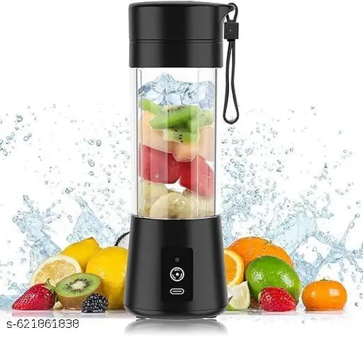 SANVI Portable 6-Blade Juicer Blender with built-in Jar, Juice Mixer Bottle,Fruit Juice Machine,USB Rechargeable Personal Size Juicer Grinder for Juices,Protein&Milk Shakes(MULTICOLOR)