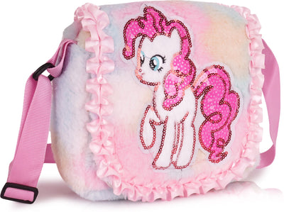 Cult Factory Multicolor Sling Bag Beautiful Unicorn Bag for Girls Plush Toy Sling Bag for Kids Girls Mini Handbag
