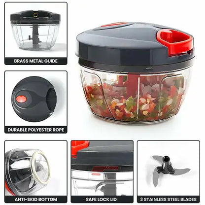 DDecora 450 ml new handy mini quick dori chopper Vegetable Fruit Chopper