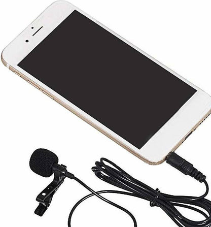 Hybite Lapel Mic Mobile Collar Metal Mic Clip Microphone For , Voice Recording, PC, Laptop, Android Smartphones, DSLR Camera Microphone 3.5mm Clip Microphone For Youtube | Collar Mike for Voice Recording Microphone Microphone