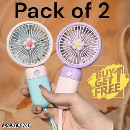 Pack Of 2 Rechargeable Mini Fan Stand Ventilador Portatil Lash Handheld Usb Fan Portable Conditioner Hand Fan