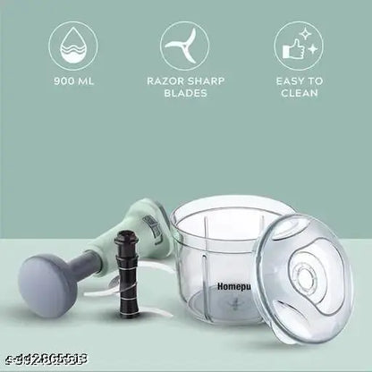 Kwein Vegetable Chopper, Onion Chopper, Garlic Chopper Hand Chopper 800ml (Multicolor)