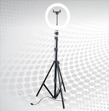 airtech 10" Selfie Ring Light with 7 Feet Stand & Phone Holder For Video and Photo Shoot 3600 lx Camera LED Light