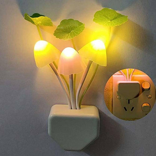 Mtronics Sensor Led Mushroom Night Light Mushroom Lamp Plug-in LED Mushroom Bed Lamp Night Lamp  (10 cm, White)
