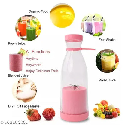 Portable USB Juicer Mixer Bottle | Electric 6-Blade Rechargeable Blender | 380ML