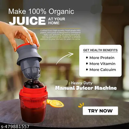 KAIVAL® Womens First Choice Manual Citrus Juicer for Fruits, Vegetables - Portable, Compact Design, Food Grade ABS Materia l,Hand Squeezer Juicer (Black) (Citrus Juicer)