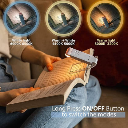 LED Book Reading Light with Brightness for Eye-Protection Study Lamp  (10 cm, Multicolor) USB Rechargeable